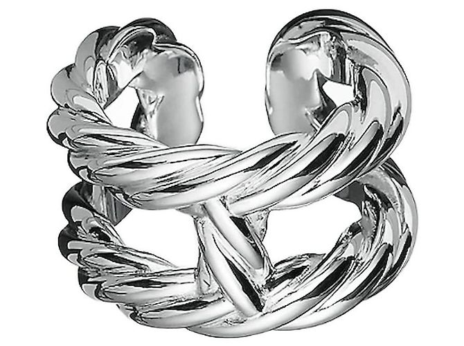 Hermès Gedrehter Parade-Ring Silber Geld