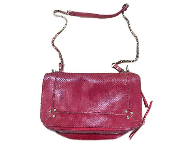 Jerome Dreyfuss Bobi S Bolsa de mão vermelha em pele viper Vermelho