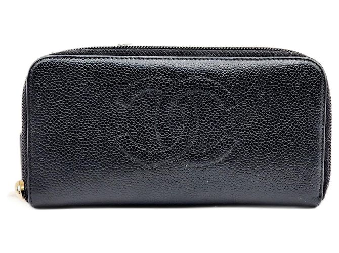Cartera Larga de Caviar Chanel Negro