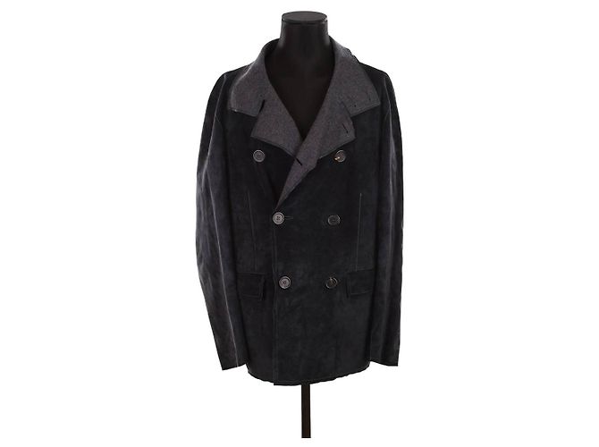 Lanvin Veste en daim bleu