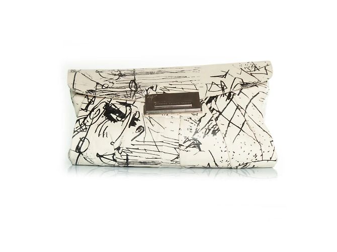 Clutch preto e branco Giuseppe Zanotti