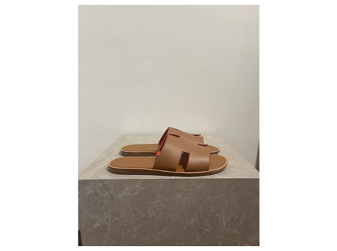 Trim Hermès HERMES Sandalen T.EU 43 Leder Kamel
