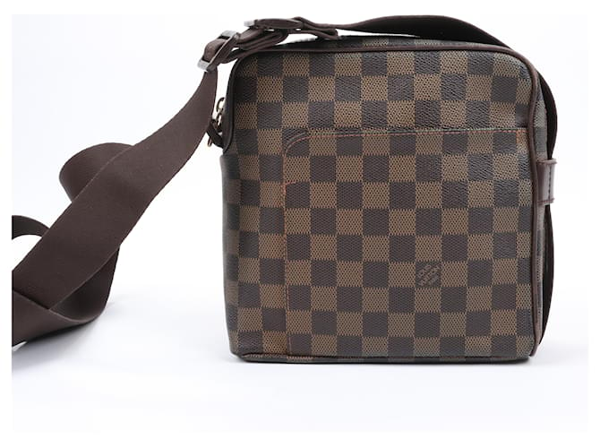 Louis Vuitton Damier Ebene Olav PM Crossbody Bag N41442 Brown Leather  ref.1559016