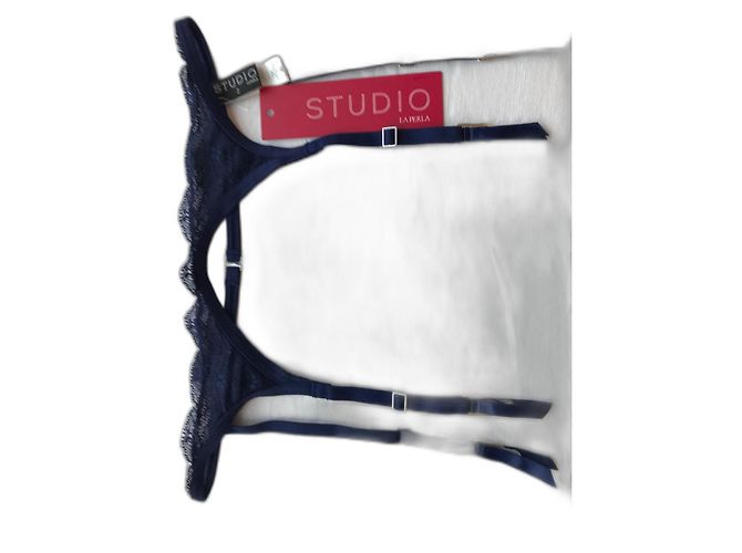 Navy blue garter belt 40 FR La Perla