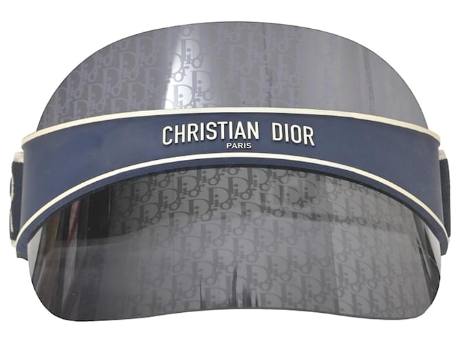 Dior Frame and Mirrored Dior Oblique DiorClub V1U Visor in Navy Blue Acetate Cellulose fibre  ref.1559857