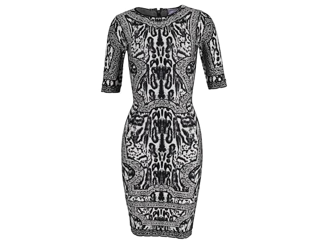 Robe Midi Zola en Rayonne Grise de Herve Leger Laine  ref.1559861