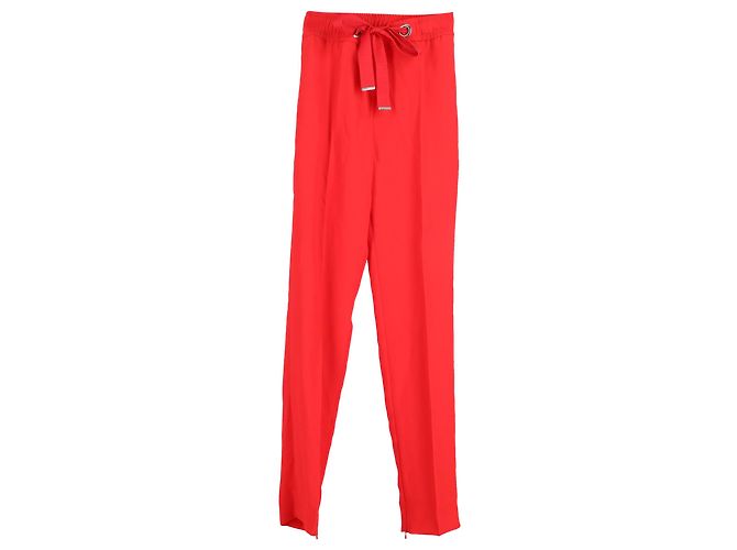 Pantalones con cordón HUGO de Hugo Boss en poliéster rojo Roja