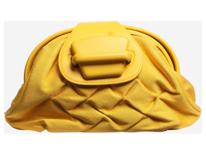 Smythson Borsa a mano gialla
