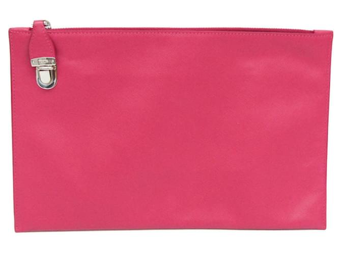 Saffiano Prada Gathered Pink Leather  ref.1560075