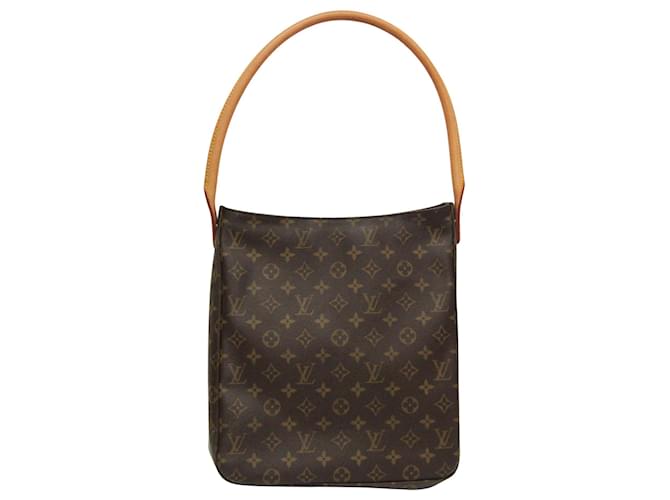 Louis Vuitton Looping Castaño Lienzo  ref.1560089