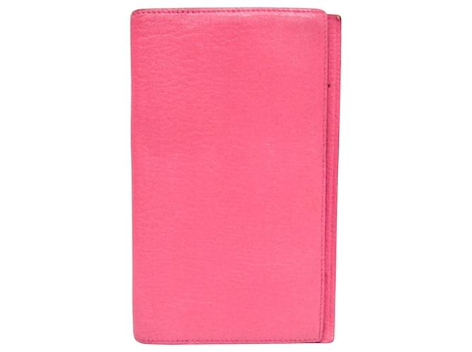 Couverture d'agenda Hermès Cuir Rose  ref.1560092