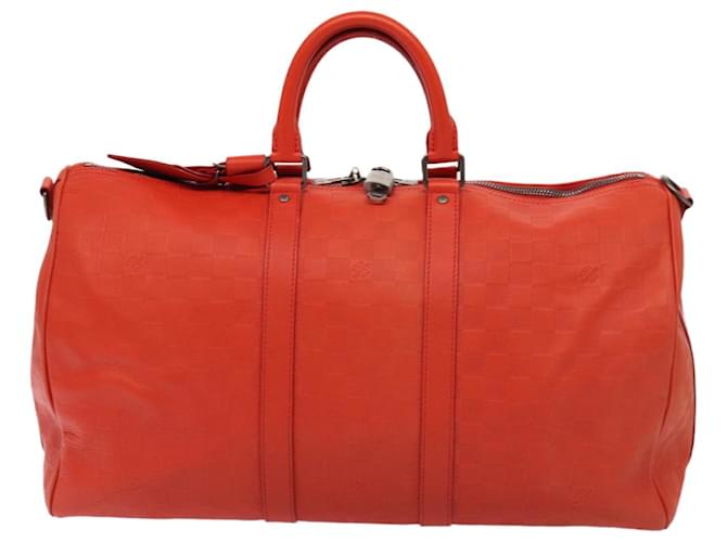 Louis Vuitton Keepall Bandoulière 45 Cuir Rouge  ref.1560102