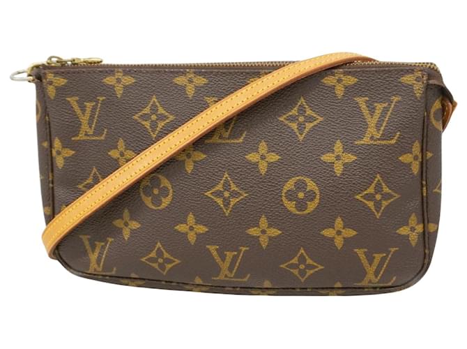 Pochette acessórios Louis Vuitton Marrom Lona  ref.1560124