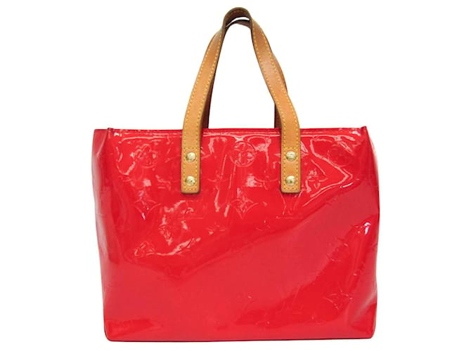 Louis Vuitton Reade Rosso Pelle verniciata  ref.1560163