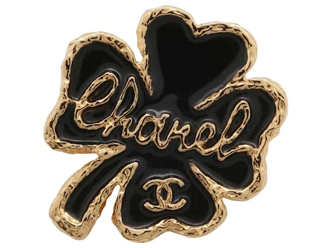 Chanel Trèfle Métal Noir  ref.1560208