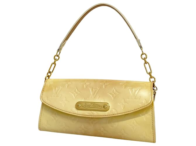 Louis Vuitton Sunset Boulevard Cuir vernis Jaune  ref.1560231