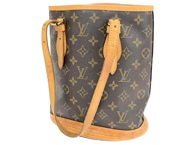 Louis Vuitton Bucket PM Brown Cloth  ref.1560238