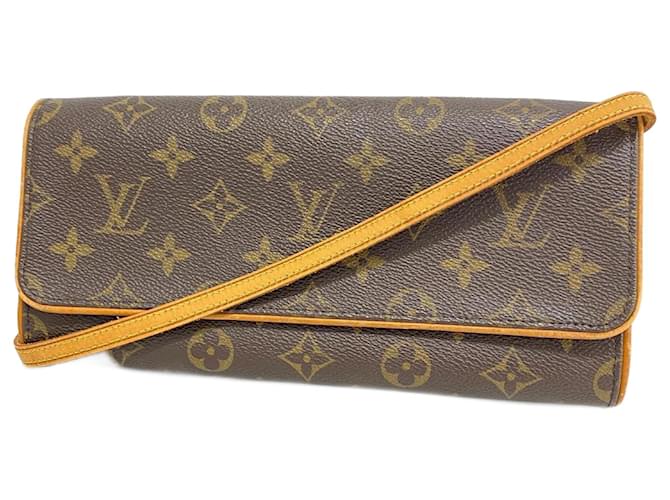 Louis Vuitton Pochette Twin GM Brown Cloth  ref.1560296