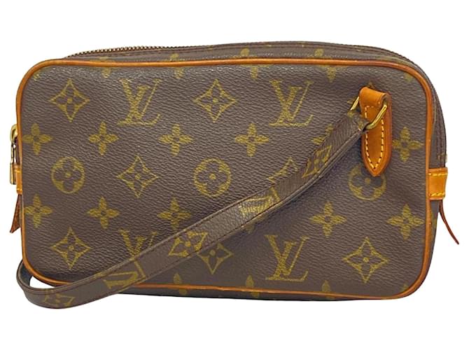 Louis Vuitton Marly Marrone Tela  ref.1560310