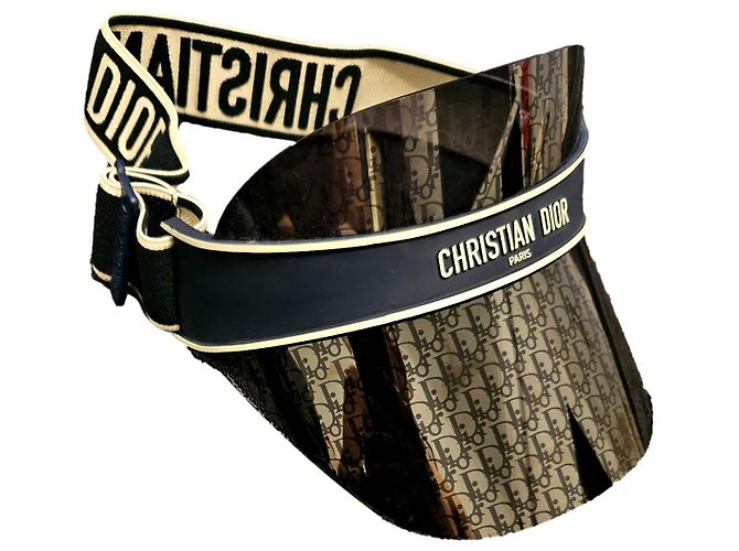 Christian Dior Sun Visor Silvery Plastic