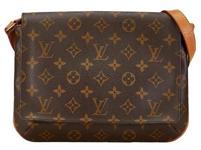 Louis Vuitton Musette Tango Marrom Lona  ref.1560355