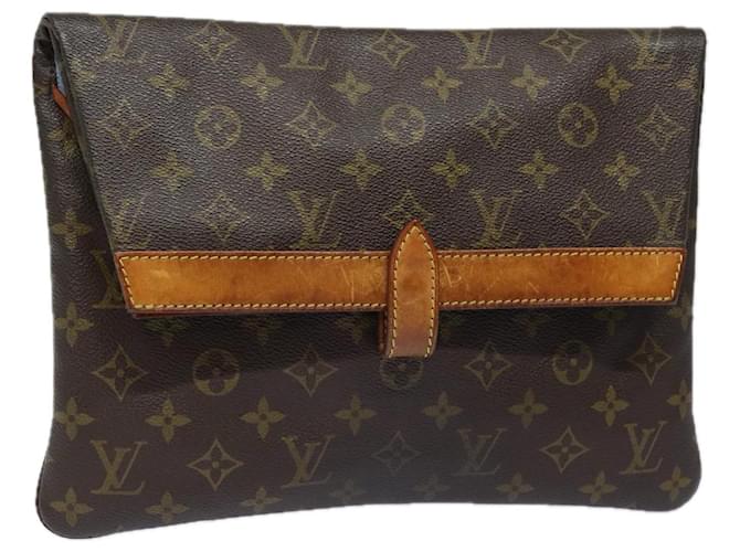 LOUIS VUITTON Monogram Pochette Priant Clutch Bag M51805 LV Auth yk13954 Cloth  ref.1560476