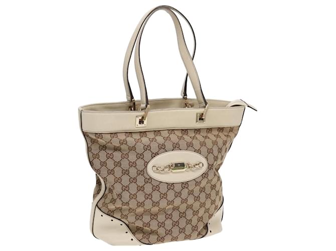 GUCCI GG Canvas Tote Bag Beige Auth ar12215 Cloth  ref.1560490