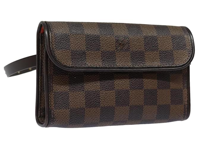 LOUIS VUITTON Damier Ebene Pochette Florentine Waist Bag N51856 LV Auth 84369  ref.1560565