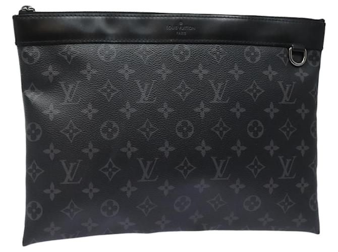 LOUIS VUITTON Pochette Discovery Monogram Eclipse Bolsa Clutch M62291 Auth yb608 Monograma  ref.1560593