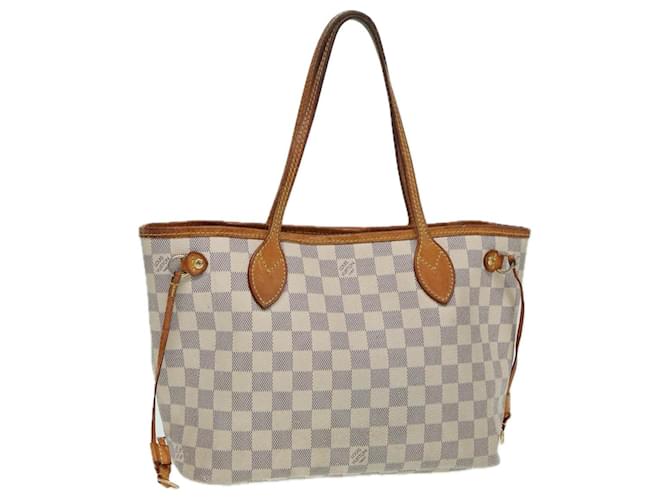 LOUIS VUITTON Sac Tote Neverfull PM Damier Azur N41362 LV Auth 84779  ref.1560619