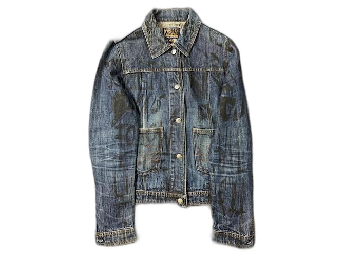 Autre Marque Walter Van Beirendonck W&LT "Kiss The Future" Denim Jacket from Spring Summer 98 "A fetish for beauty" collection. Blue  ref.1560737