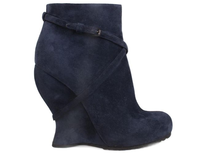 Botas de camurça de tornozelo Bottega Veneta Azul
