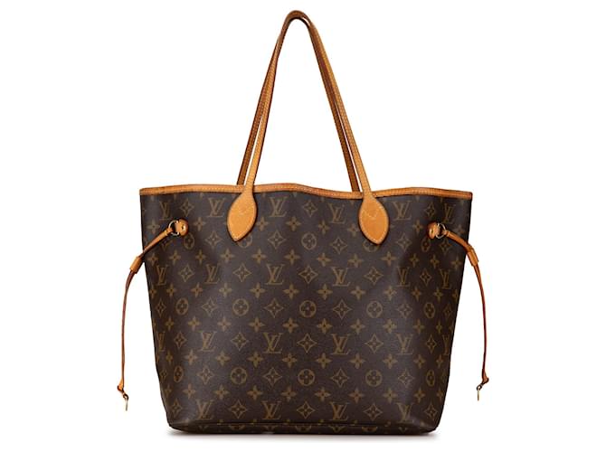 Brown Louis Vuitton Monogram Neverfull MM Tote Bag Leather  ref.1560829