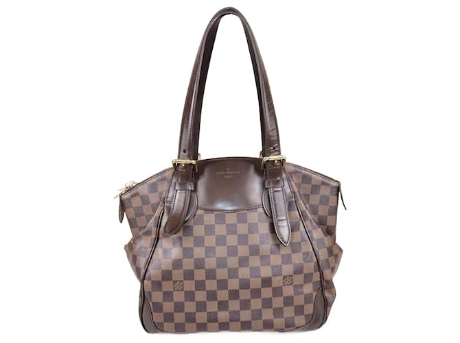 Bolsa Louis Vuitton Damier Ebene Verona MM Couro  ref.1560888