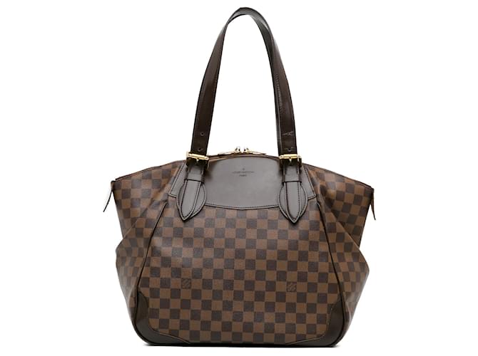 Bolsa de ombro Louis Vuitton Damier Ebene Verona GM marrom Couro  ref.1560966