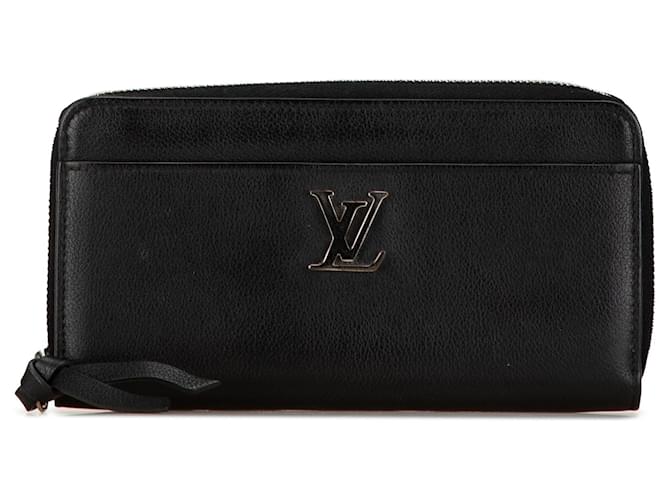 Cartera Zippy Lockme Louis Vuitton negra Negro Cuero  ref.1561002