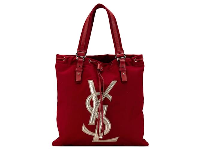 Rote Yves Saint Laurent Canvas Kahala Tasche Leinwand  ref.1561076