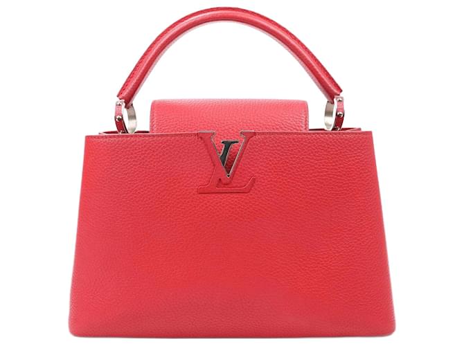 Sac à main Louis Vuitton Parnassea Capucines PM en rouge M42237 Cuir  ref.1561190