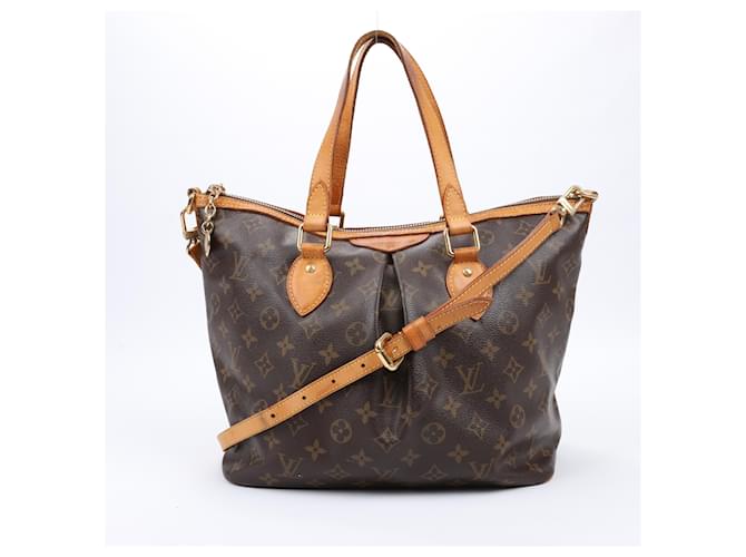 Louis Vuitton Monogram Palermo 2Way PM Handbag M40145 Brown Leather  ref.1561195