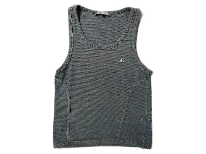 Camiseta preta em colmeia Raf Simons Primavera Verão 2005. Preto