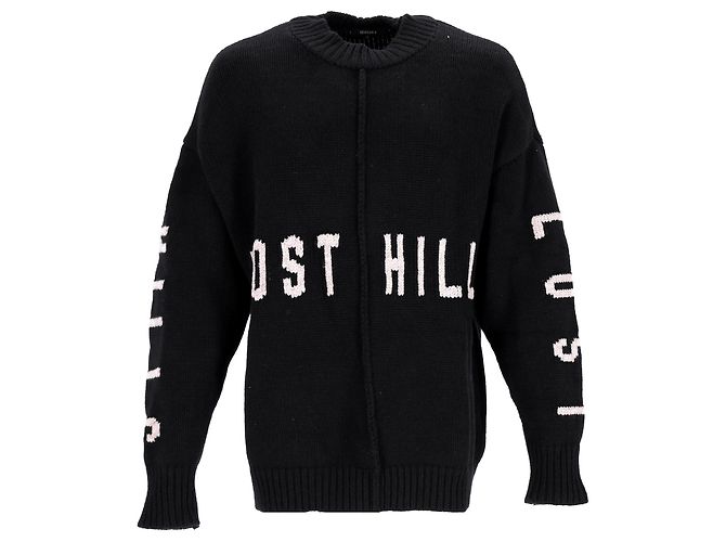 Yeezy Saison 5 Lost Hills Pullover aus schwarzer Wolle