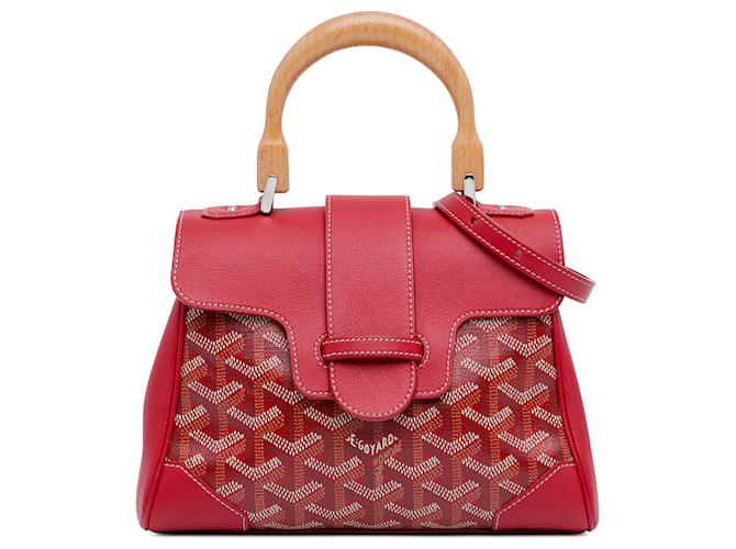 Goyard Red Mini Goyardine Saigon Souple Leather Cloth Pony-style calfskin Cloth  ref.1561438