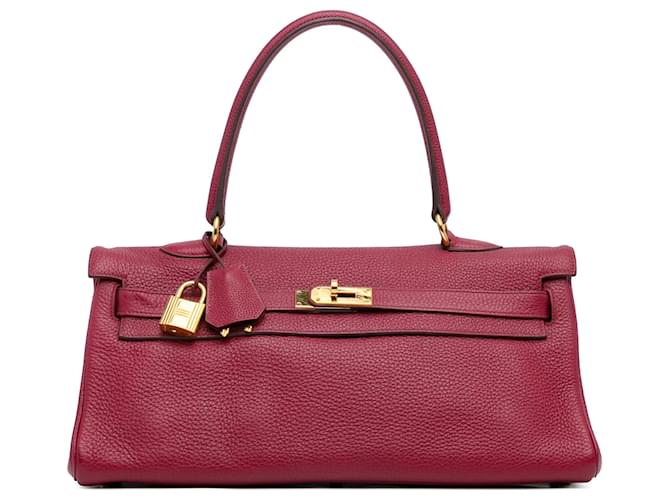 Hermès Rouge Togo JPG Épaule Kelly 42 Cuir Veau façon poulain  ref.1561445