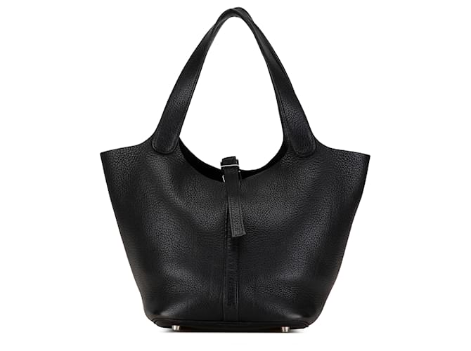 Hermès Picotin 22 en Togo noir Cuir Veau façon poulain  ref.1561447