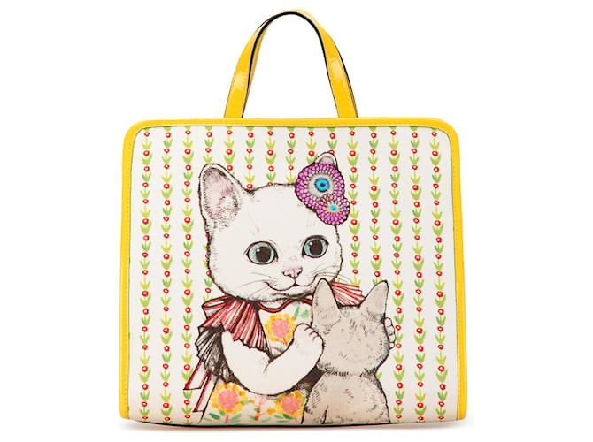 Gucci White Yuko Higuchi Childrens Tote Cloth Cloth  ref.1561477