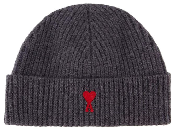 Bonnet Red Adc - AMI Paris - Laine - Gris