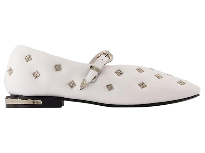 Autre Marque Aj1342 Ballerinas - Toga Pulla - Leather - White  ref.1561583