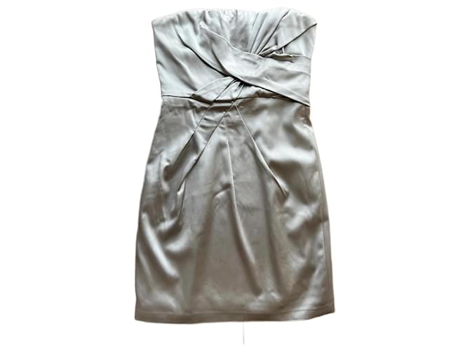 Guess by Marciano dress Grey Metallic Silk  ref.1561869