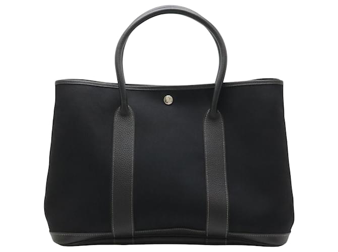 Hermès Garden Party Black Cloth  ref.1561883