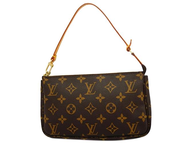 Pochette acessórios Louis Vuitton Marrom Lona  ref.1561894